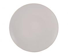 MIKASA Assiette carrée Gourmet Basics en grès, Céramique, Gris Mat, 2.000x28.000x28.000 cm
