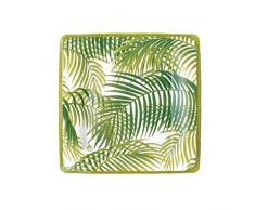 Caspari 13110SP Under The Palms Paquet de 8 Assiettes Dessert, Non-BÃ¢ton, Multicolore, 21 x 21 x 0,02 cm