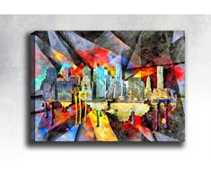 Bonamaison Peinture sur toile, multicolore, 30 x 40 cm - ConÃ§u et fabriquÃ© en Turquie