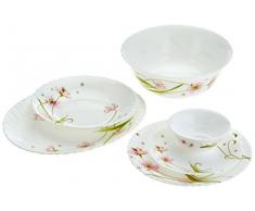 Dajar Selma Service de Table 26Â piÃ¨ces. Arcopal, Verre, Blanc Rose Vert, 31,3Â x 16,1Â x 29,7Â cm,Â âÂ unitÃ©s