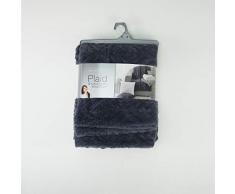 douceur dintÃ©rieur plaid 125x150cm imitation fourrure luxor navy