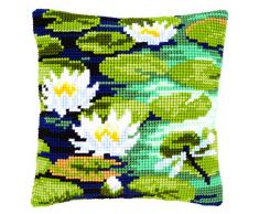 Kit coussin au point de croix NÃ©nuphars