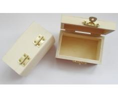 Craftworks Originals Lot de 2 Mini coffres en Bois Vierges prêts à être modifiés.