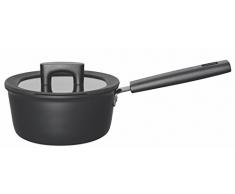 Fiskars 1020874 Casserole avec Couvercle, Aluminium, Noir, 18 cm