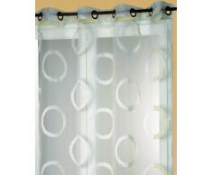 HomeMaison 88675-1 Panneau Voilage Organza Jacquard Polyester Blanc 0,2 x 140 x 240 cm