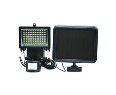 Galix 8017 Spot Solaire TrÃ¨s Eclairant avec DÃ©tecteur de PrÃ©sence, Plastique, Noir