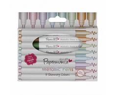 The Range Papermania Boîte de 8 feutres aux couleurs métalliques
