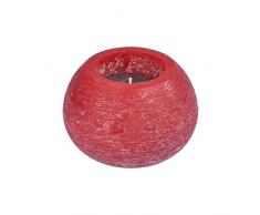 HOMEA 6BPB006RO Bougie Boule Paraffine Rouge 12 x 12 x 8 cm