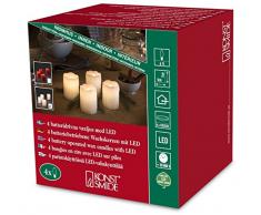 Konstsmide 1966-100 Bougies en cire, Acrylique, Blanc