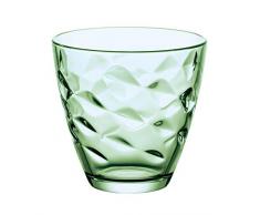 Bormioli Rocco 1662016 Flora Lot de 6 Eau en Verre de Couleur Verte, 26 cl