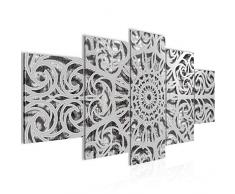 Tableau decoration murale Mandala 200 x 100 cm - XXL Impression sur Toile Salon Appartment 5 Parties - prêt à accrocher - 506151a