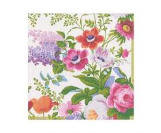 Caspari Lot de 20 Serviettes de Table en Papier Motif Jardin Ã©douardien Ivoire