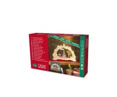 Konstsmide 2930-100 Chandelier Bois Chapelle + 10 LED Blanc Chaud + Alimentation 4,5 V