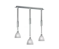 Wofi 7722.03.64.0006 Suspension, Verre, Nickel, E14, 11 W, Blanc