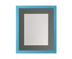 FRAMES BY POST Cadre Photo Bleu avec Support Gris foncé 10 x 8 cm