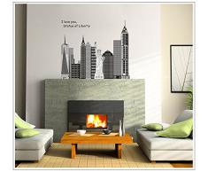 Enov Planet BeeStick Sticker New York Liberty - Autocollant Mural Noir 105 x 88