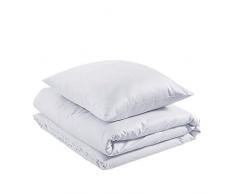 AmazonBasics Parure de lit 100Â % coton 135 x 200 cm / 80 x 80 cm, Blanc