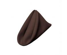 La Popeline de Lin Serviette de Table, Polyester, Polyester, Marron, 45.7 x 45.7 x 0.04 cm