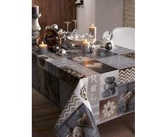 Calitex S7X5008261A Naturel Nappe PVC Gris 250 x 140 cm