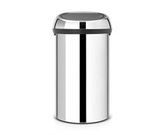 Brabantia 108280 Poubelle Touch Bin, 60 L - Inox brillant
