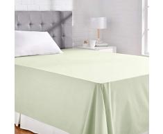 AmazonBasics Everyday Drap plane en coton 100%, 230 x 260 cm - Vert