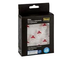 Idena Guirlande lumineuse LED avec 20Â petites Bonhomme de neige, fer, multicolore, 125Â x 1Â x 1Â cm