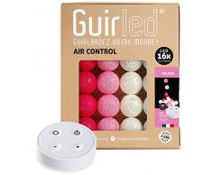 Guirlande lumineuse boules coton LED USB - Télécommande sans fil - Chargeur double USB 2A inclus - 4 intensités - 16 boules - Tagada