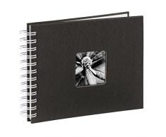 Hama Album Photo Fine Art (format 24 x 17 cm, 50 pages blanches, Ã spirale) Noir