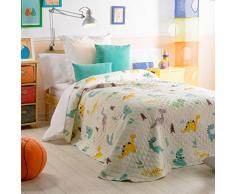 Sancarlos Dino Couvre-lit boutis Blanc 180 x 270 cm