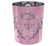 Santex 4976-05 Vintage Photophore Verre Rose/Violet 12,5 x 6,5 x 7 cm