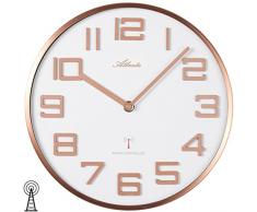 Atlanta 4386/18 Horloge Murale, MÃ©tal, Blanc, 27 x 27 x 4 cm