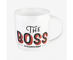 Liens aphorisme Bonjour Mug, Multicolore, 9Â x 9Â x 8Â cm Le Boss (The Boss) 9x9x8 cm Multicolore