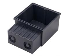 SLV 112781Â boÃ®tier mural pour Fok LED, cadre, cadre plat et sÃ©rie Basic LED, plastique, Noir,