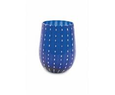 Villa DEste Home Tivoli 2197827 Shiraz Lot de 6 verres à eau en verre Bleu