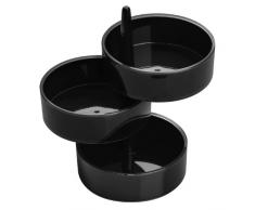 Premier Housewares 0806585 Porte-Objet avec 3 Plateau Rotatif en Plastique Noir