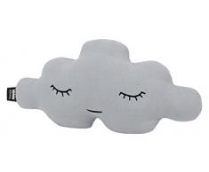 Paparajote Factory Cloud Coussin en Coton en Forme de Nuage 35 x 12 x 19 cm Gris