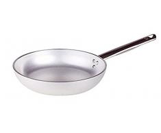 Pentole Agnelli Poêle en Aluminium Professionnel; 5 mm, Foyer Radiant 32 cm Argent