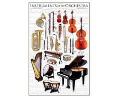 Empire Poster reprÃ©sentant Les Instruments de Musique dun Orchestre + Accessoires Multicolore