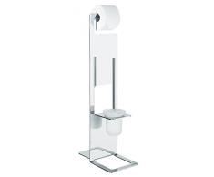 Nicol 4112000Â Combi Brosse WC Catania, Acier Inoxydable, Chrome Brillant, 31,8Â x 18Â x 75Â cm