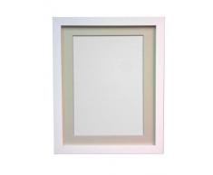 FRAMES BY POST Porte Photo 25 mm de Largeur H7 avec embase Ivoire 8 x 6-Pouces pour Photo de 6 x 4-Pouces, Blanc