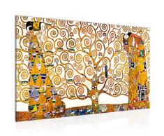 Tableau decoration murale Gustav Klimt Arbre de vie - XXL Impression sur Toile Salon Appartment 1 Parties - prêt à accrocher - 700014a