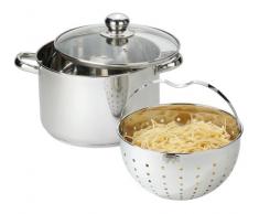 Warimex 12679 Fait-Tout Beyond en Acier Inoxydable, avec Couvercle en Verre et passoire Amovible