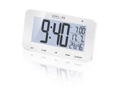 EXPLORE SCIENTIFIC RDC1004GYE000 Réveil, Blanc, Unisex