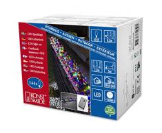 Konstsmide 3720-500 Cluster Guirlande dEclairage Extérieur 144 Micro LEDs 24 V Multicolore Câble Noir