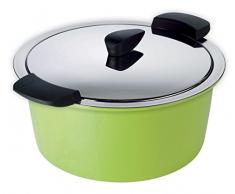 KUHN RIKON 30741 ustensile de cuisine thermique HOTPAN cocotte à servir vert 2L/18cm, cuisson à la vapeur, maintien au chaud, économie dénergie