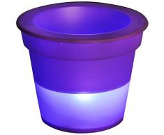 Homea 5ECL192PR Pot Lumineux à Pile plus 1LED, Plastique, Bleu