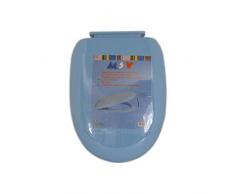 MSV 140051 Abattant WC Bleu Fermeture Douce, Plastique/PolypropylÃ¨ne, Clair
