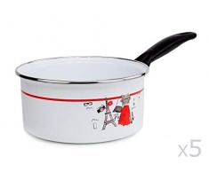 Baumalu 317120 Serie CASSEROLES, INOX, Blanc et Rouge, 12 Ã 20 cm