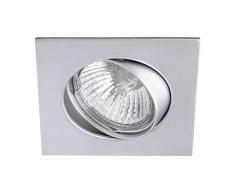 Wonderlamp W-E000012 Basic Basic - Kit de Spot encastrable carrÃ©, finition acier (Classe defficacitÃ© Ã©nergÃ©tique A +)