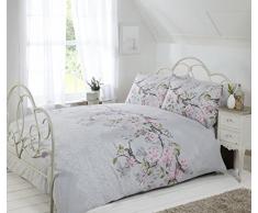 Rapport Eloise Housse de Couette, Gris, Simple